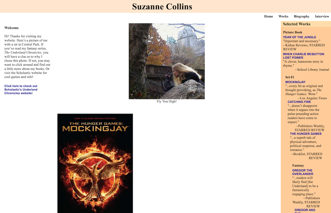 Snapshot of Suzanne Collins Books